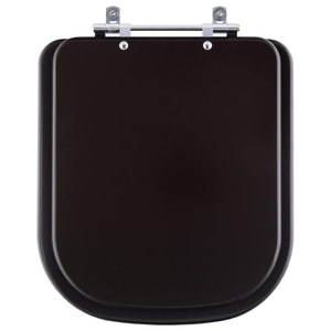 Assento Sanitário Poliester Piano Marrom Fosco para Vaso Deca