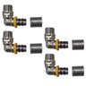 Kit 4 Joelho Cotovelo P/ Gás 16mm Rm 1/2'' Pex Multicamadas - 1