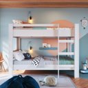Ver imagem 2 de Beliche Infantil Slim Branco com Escada Lateral Reversível Completa Móveis
