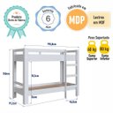 Ver imagem 5 de Beliche Infantil Slim Branco com Escada Lateral Reversível Completa Móveis