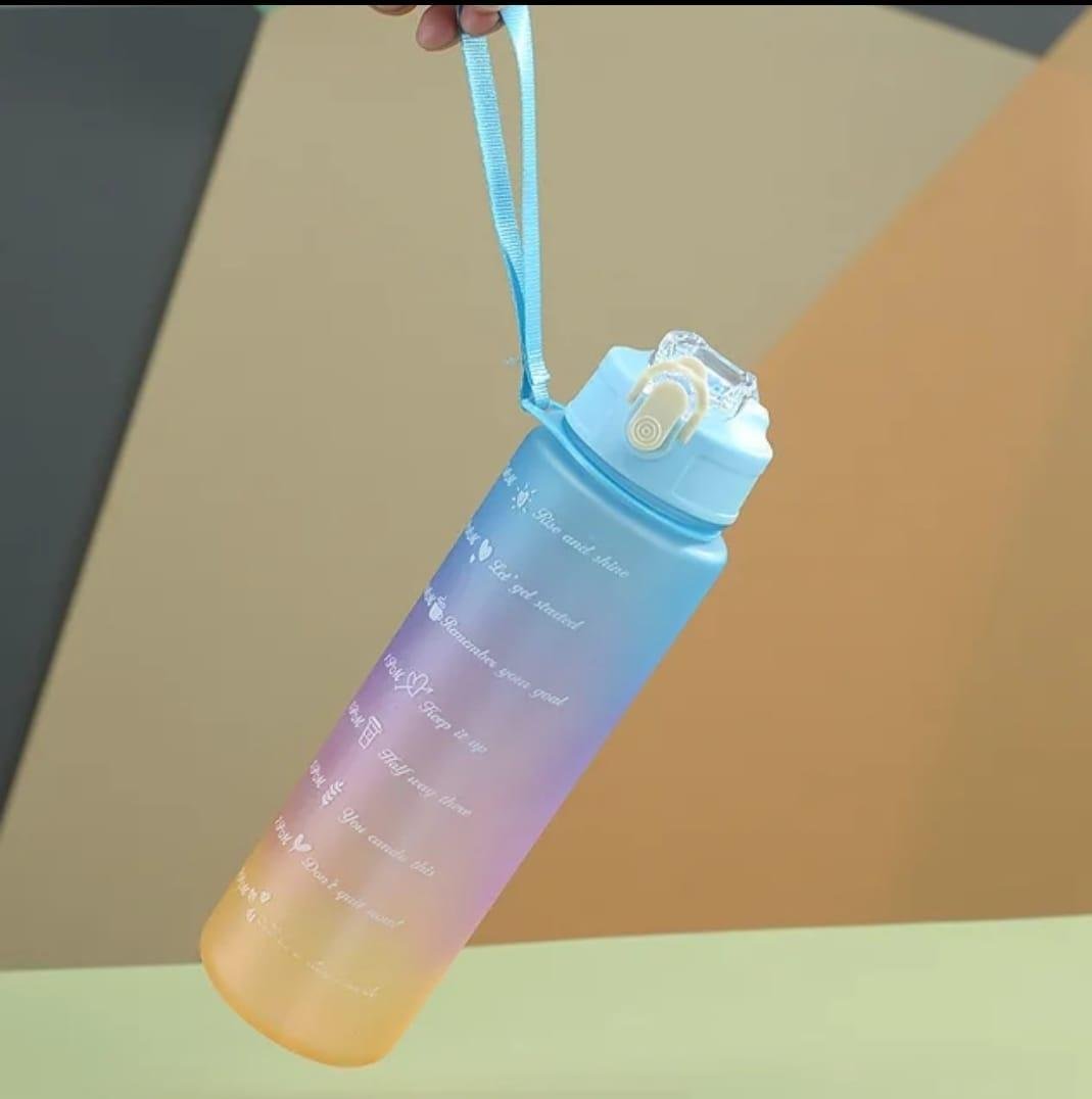 Kit com 3 Garrafas Água com Canudo Squeeze 2l-1l e 500ml Rs - 8