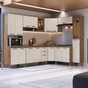 Ver imagem 1 de Cozinha Modulada Completa Fidelitá Berlim 8 Peças 451cm 18 Portas 2 Gavetas com Tampo