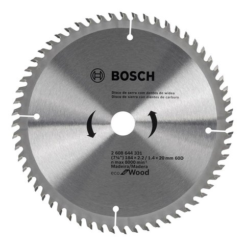 Disco de Serra Circular Bosch Eco D184 X 60t 60 Dentes