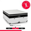 Ver imagem 7 de Cama Box Baú Casal Bipartido + Colchão Paris Molas Preto Couro Branco/preto