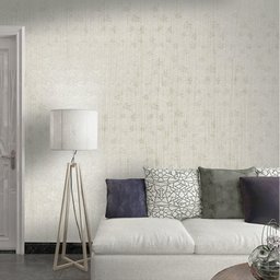 Papel de Parede Adesivo Lavavel Texturizado Linhas e Folhas Creme 5m Open Star 32949 - 6