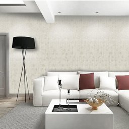 Papel de Parede Adesivo Lavavel Texturizado Linhas e Folhas Creme 5m Open Star 32949 - 3