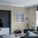 Ver imagem 7 de Papel de Parede Adesivo Lavavel Texturizado Linhas e Folhas Creme 500x60cm