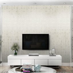 Papel de Parede Adesivo Lavavel Texturizado Linhas e Folhas Creme 5m Open Star 32949 - 4