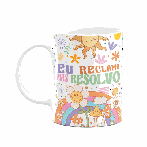 Caneca Divertida Vibes - Eu Reclamo Mas Resolvo