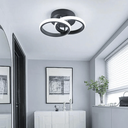Ver imagem 4 de Luminária Teto Parede 25cm Anel Duplo 24 Watts Led 3x1 Lustre Bivolt Gimpo Kjgd-327:preto