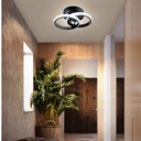 Ver imagem 2 de Luminária Teto Parede 25cm Anel Duplo 24 Watts Led 3x1 Lustre Bivolt Gimpo Kjgd-327:preto