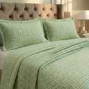 Ver imagem 2 de Kit Cobre Leito Bordare Casal 3 Peças 300 Fios Toque de Algodão Verde Pistache Casa Scarpa