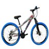 Bicicleta Vikingx Prata Azul Aro 26 Câmbios Shimanos Aro Vmaxx Pneu Azul - 1