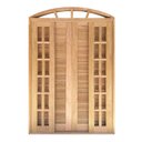 Ver imagem 1 de Porta Balcão de Correr de Madeira Cedro Arana Veneziana em Arco Bat.14 Cm- 2.35 (a) X 2.10 (l)