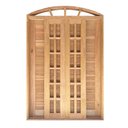 Ver imagem 4 de Porta Balcão de Correr de Madeira Cedro Arana Veneziana em Arco Bat.14 Cm- 2.35 (a) X 2.10 (l)