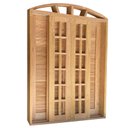Ver imagem 5 de Porta Balcão de Correr de Madeira Cedro Arana Veneziana em Arco Bat.14 Cm- 2.35 (a) X 2.10 (l)