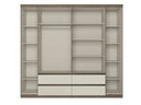 Ver imagem 5 de Guarda-Roupa Casal 100% MDF 6 Portas 4 Gavetas 230 x 250cm Nobre Yescasa Off White/Rustic