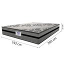 Ver imagem 5 de Cama Box Baú Casal King Colchão Gazin com Molas Ensacadas Rubi 193x203x73cm Suede Cinza/preto
