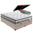 Ver imagem 1 de Cama Box Baú Queen e Colchão Molas Ensacadas Berlim Probel