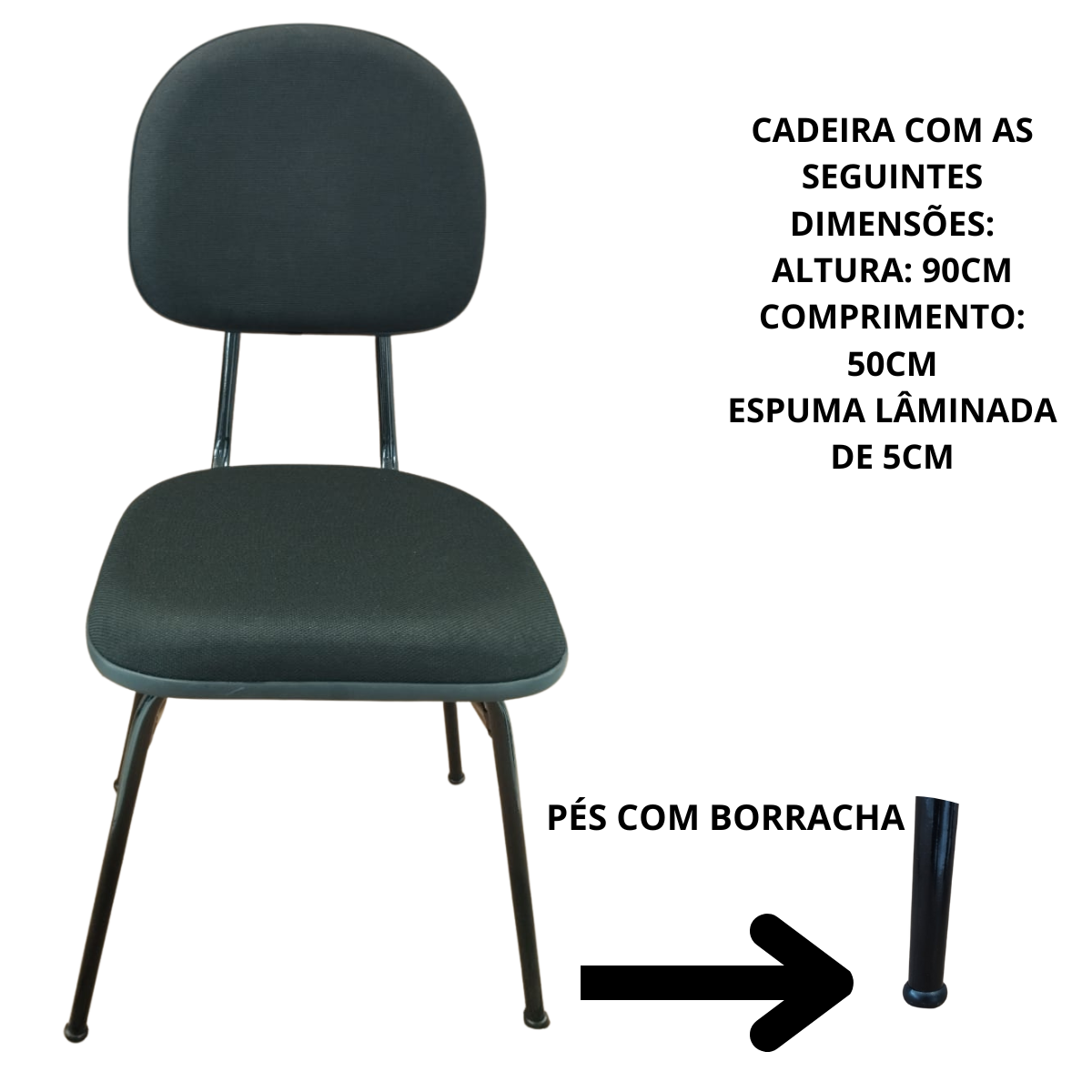 Lavatório Portátil Salão Preto + Cadeira Fixa + Aquecedor - 4