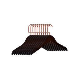 Kit 25 Cabides Madeira Infantil com Gancho Luxo Rose - sem Barra Mesclado - 1
