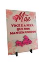 Ver imagem 4 de Porta Retrato Flores Dia Das Mães Decorativo em Azulejo 20 X 15 Cm Coleção Tea & Amor Azumae004