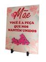 Ver imagem 1 de Porta Retrato Flores Dia Das Mães Decorativo em Azulejo 20 X 15 Cm Coleção Tea & Amor Azumae004