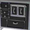 Ver imagem 5 de Fogão a Lenha Gii Nº 1 Gabinete Séc. Xviii Premium Preto Sd Venax