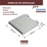 Tampa Pvc Esgoto Caixa de Gordura 30x30cm Branca Articulada - 3