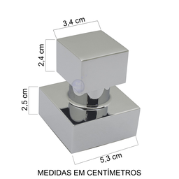 Acabamento Quadrado Slim de Registro Metal Cromado - Padrão Deca Del Metais - 8