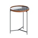 Ver imagem 1 de Mesa Lateral Aqua 57 Marmorizado Preto com Grafite - Imcal Moveis Imcal Móveis