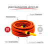 Jogo Mangueira Leve Flex Laranja e Esguicho Bitola 1/2'' Rolo de 20 Metros Durín - 2