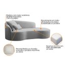 Ver imagem 4 de Divã Recamier Curvo Sala de Estar Recepção Inglaterra 150cm Lado Direito Linho - Adj Decor Sala de e