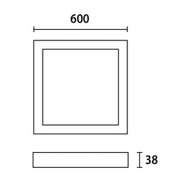 Painel de Led Blumenau Backlight Quadrado de Sobrepor 40w Bivolt 4100k Luz Neutra - 2