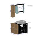 Ver imagem 4 de Conjunto de Banheiro com Gabinete 2 Portas, Cuba com Valvula, Torneira e 1 Espelheira Star