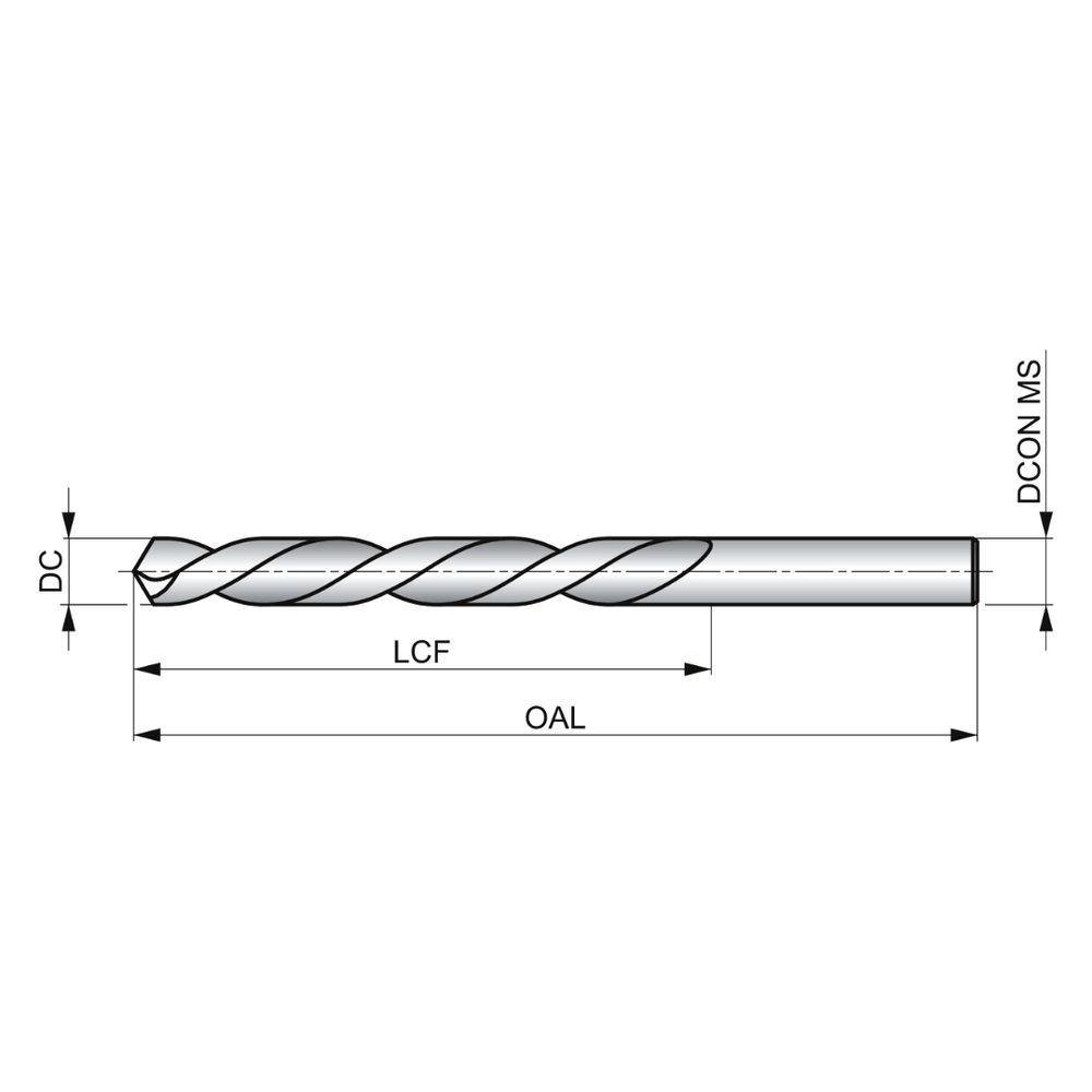 Broca Paralela Hss Revenida a Vapor para Inox - Med. 5mm - 10 Peças - Din 338 - A108 - 4