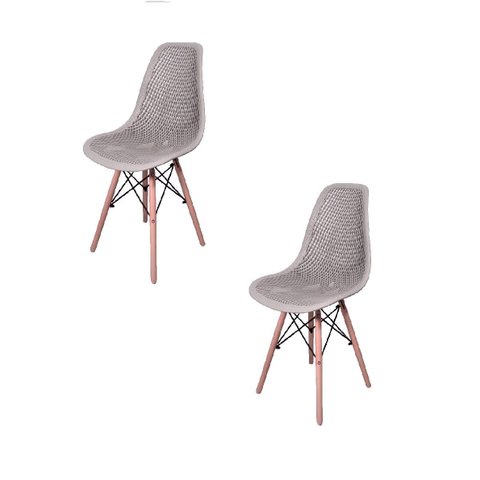 Cadeira Charles Eames Eifell Colmeia Cor:nude;quantidade:2