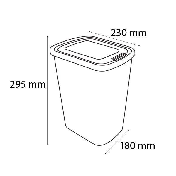 Lixeira com Tampa Click Arqplast Inox 9l - 2