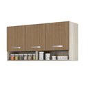 Ver imagem 2 de Armario Aereo Cozinha 3 Portas 1,20 M com Nicho Alice Plus Hr Móveis