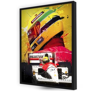 Quadro Decorativo Premium Ayrton Senna Quarto Hype Criativo