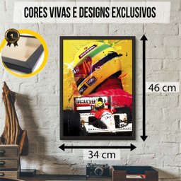 Quadro Decorativo Premium Ayrton Senna Quarto Hype Criativo - 2