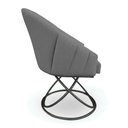 Ver imagem 4 de Kit 2 Poltronas Luxo Alana Linho Base Luxo Preto - Pallazio Cor:Grafite