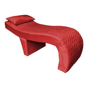 Maca Estética Ergonômica Metalassê Inclinada Rosa Slk Decor Nina Vermelho