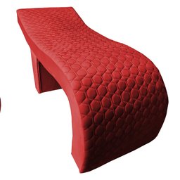Maca Estética Ergonômica Metalassê Inclinada Rosa Slk Decor Nina Vermelho - 3