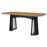 Conjunto de Jantar Mesa Oval Ripada Mdf Preto com 4 Cadeiras Estofadas Césare Dalla Costa - 2