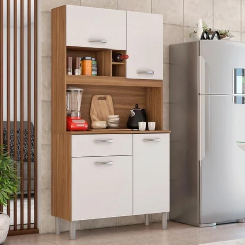 Kit para Cozinha Compacta Amendoa Branco