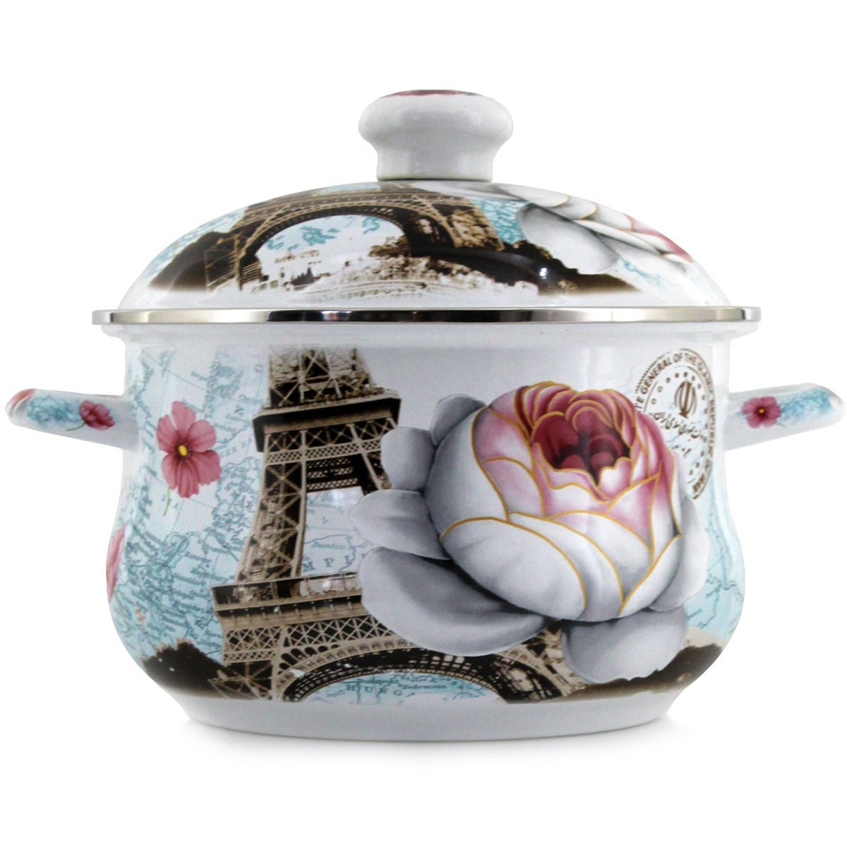 Conjunto De Panelas Aço Esmaltadas 5 Peças Paris - 10