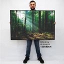 Ver imagem 3 de Quadro Decorativo em Canvas Floresta Verde TaColado Moldura Madeira 120 x 80cm