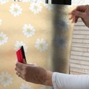 Ver imagem 2 de Adesivo Para Porta Jateado Impresso Amarelo Flores Margarida- 73X210Cm