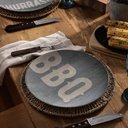 Ver imagem 2 de Jogo de Pratos Rasos Tramontina Churrasco Stone 4 Peças em Porcelana